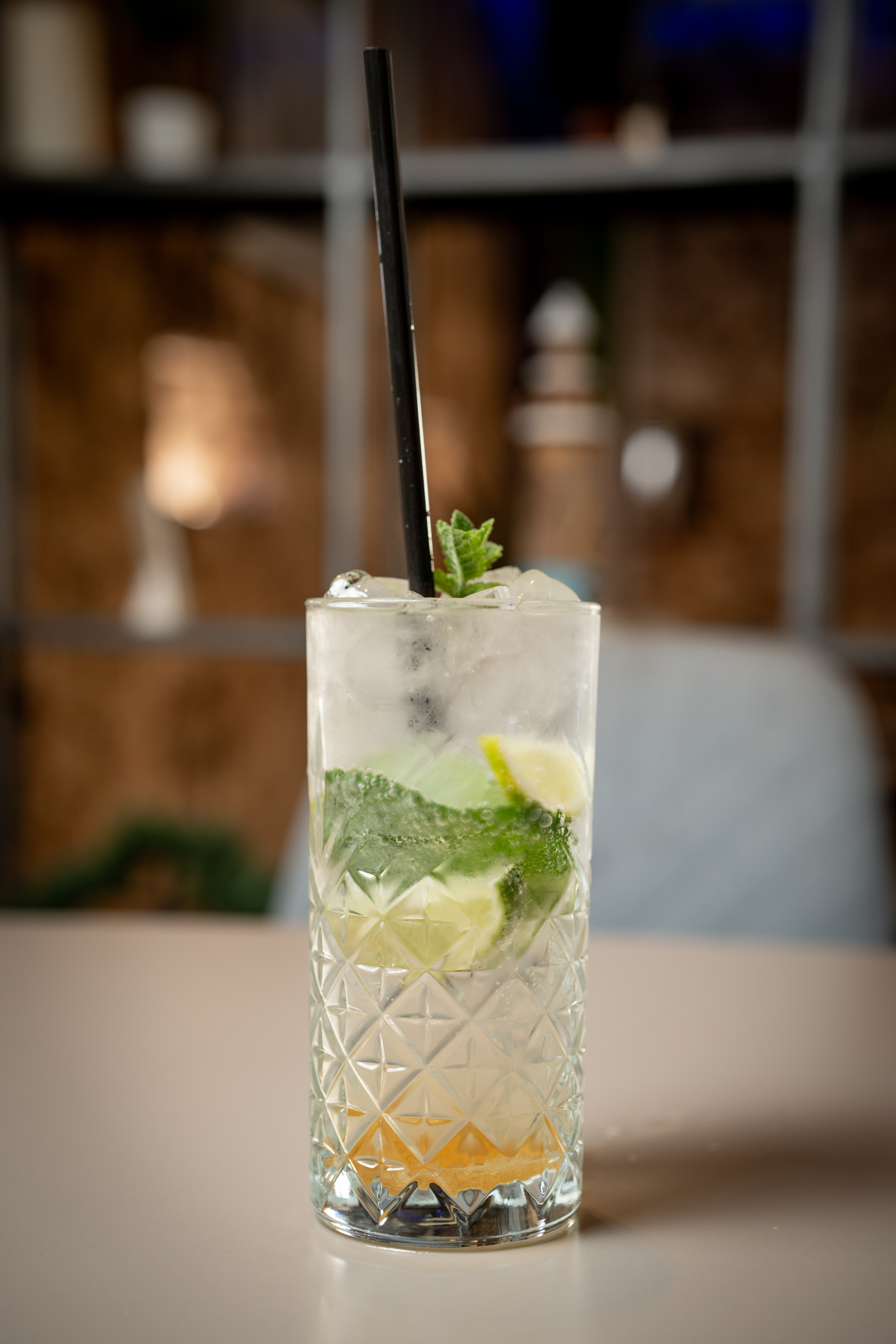 Classic mojito cocktail at Bistro Stari Kaštel terrace, Novalja